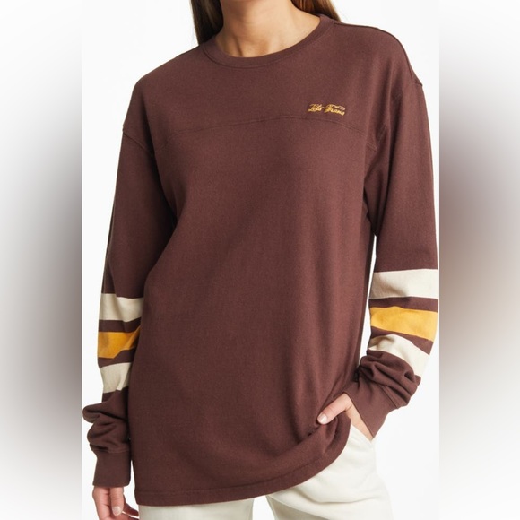 NWOT Urban Outfitters iets frans Unisex Stripe Sleeve Cotton Sweatshirt. - Picture 1 of 7